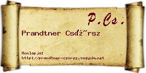 Prandtner Csörsz névjegykártya